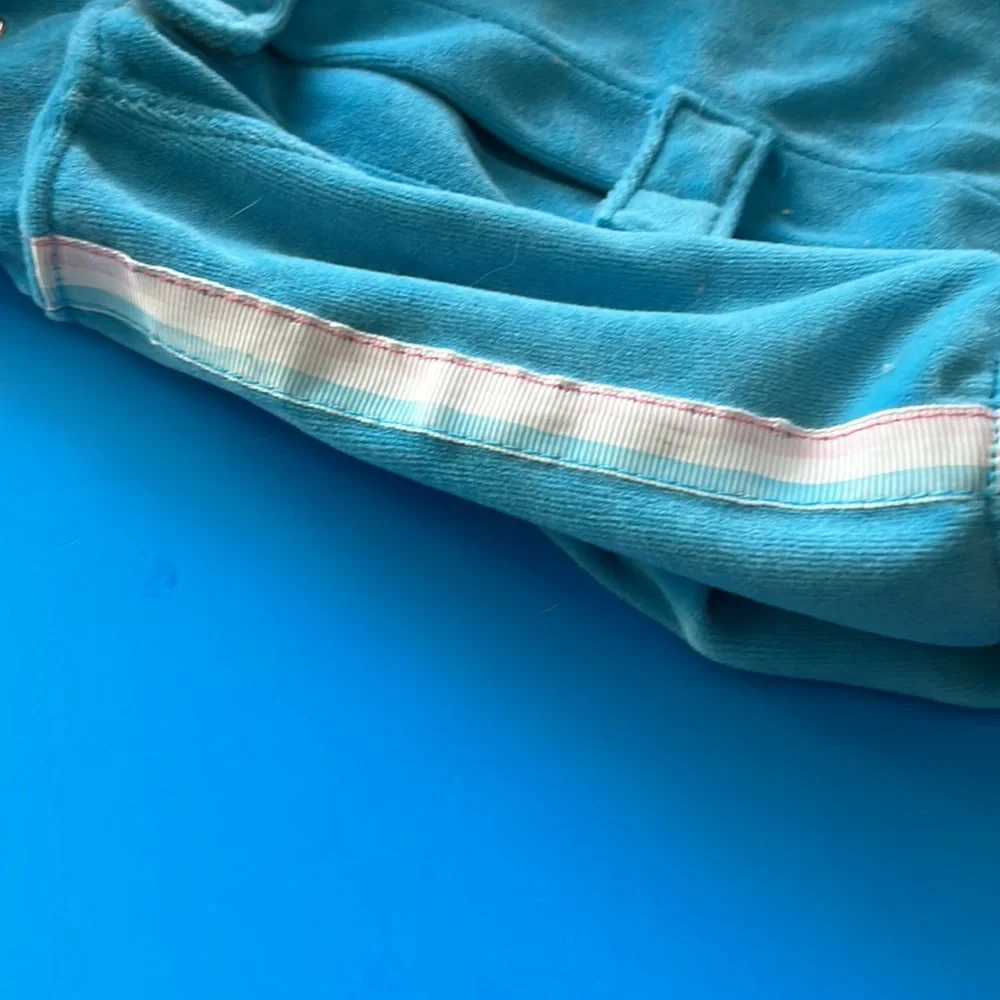 Dog Retro Jacket Turquoise Hooded